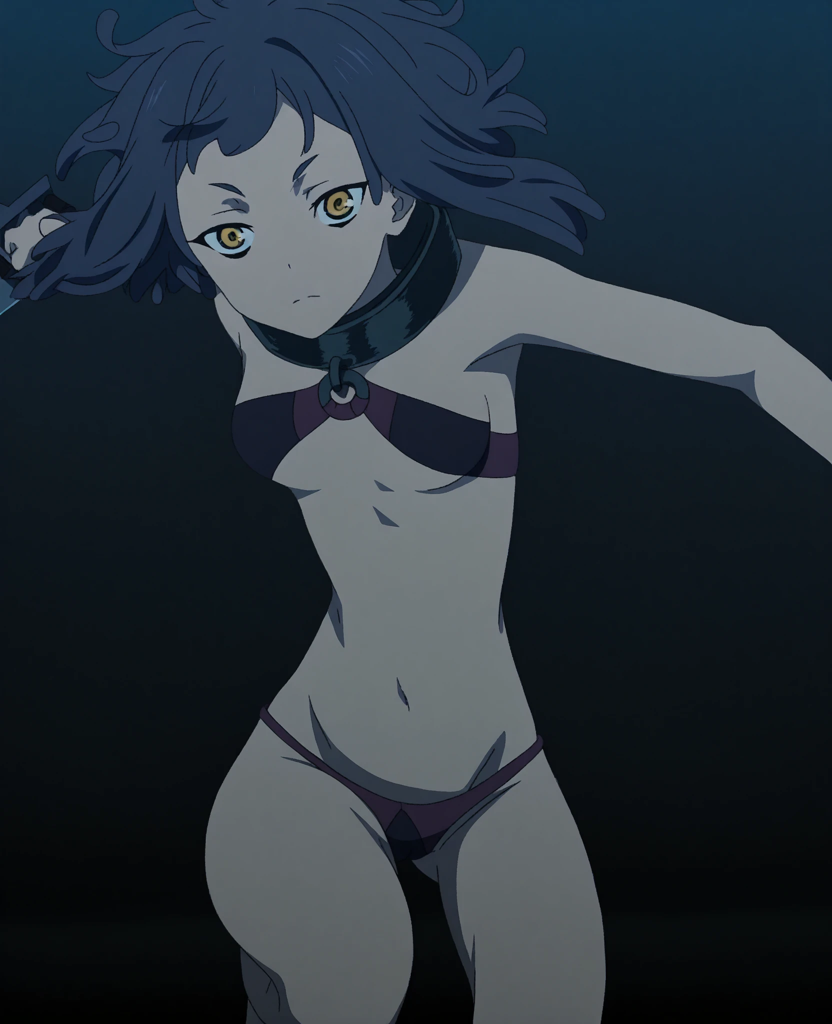(masterpiece), (best quality), (ultra-detailed), (best illustration), (best shadow), (absurdres), (((green eyes))), solo,
MakiZenin,1girl,
ponytail,
eyewear, bikini, underwear, sitting, knees together feet apart