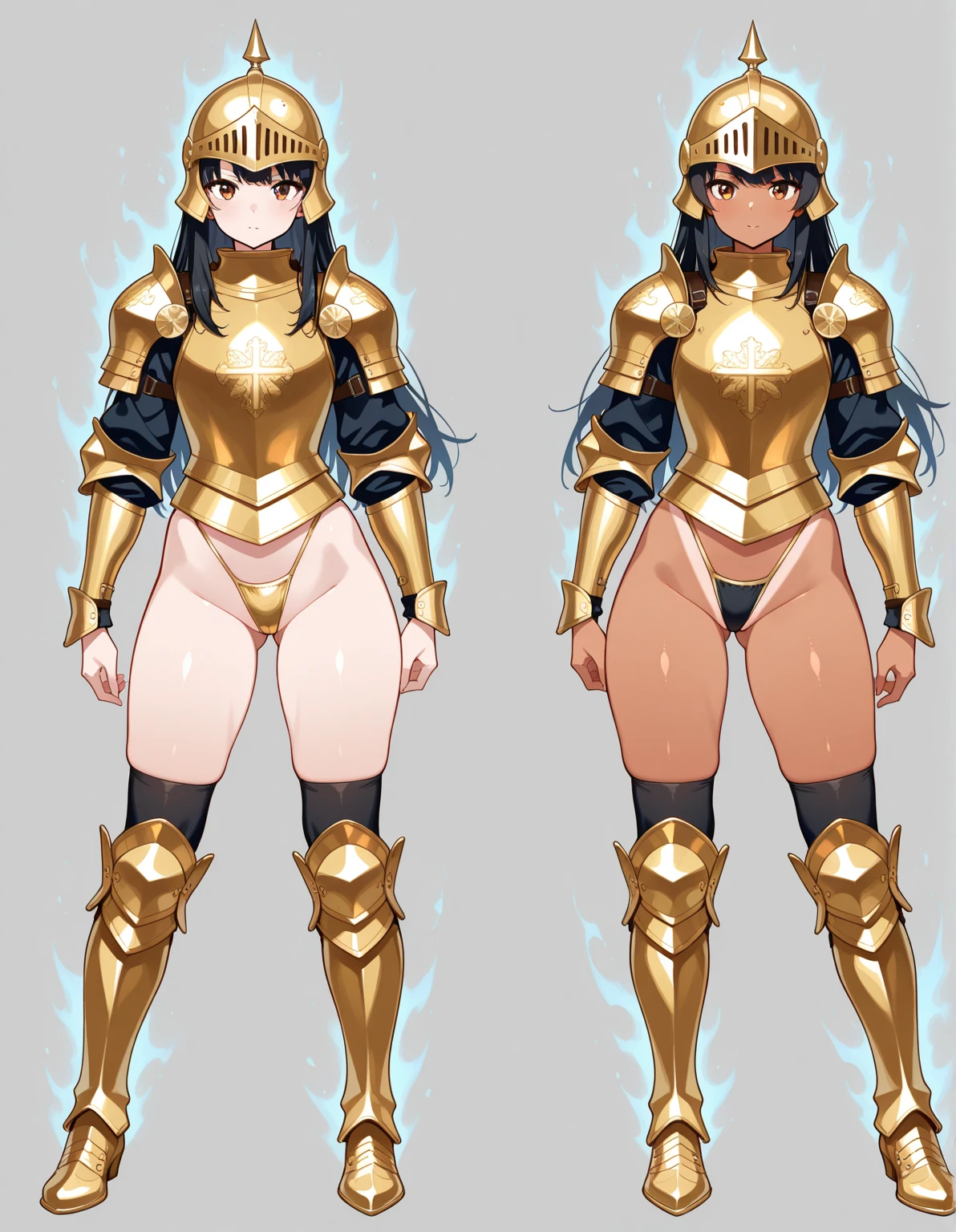 (Masterpiece), (Best Quality), (1 Girl), Girl in Golden Armor, Cool Pose, Battlefield Background, Fire Background, Saint Seiya Armor, Messy Hair, Broken Armor, Ragged Clothes