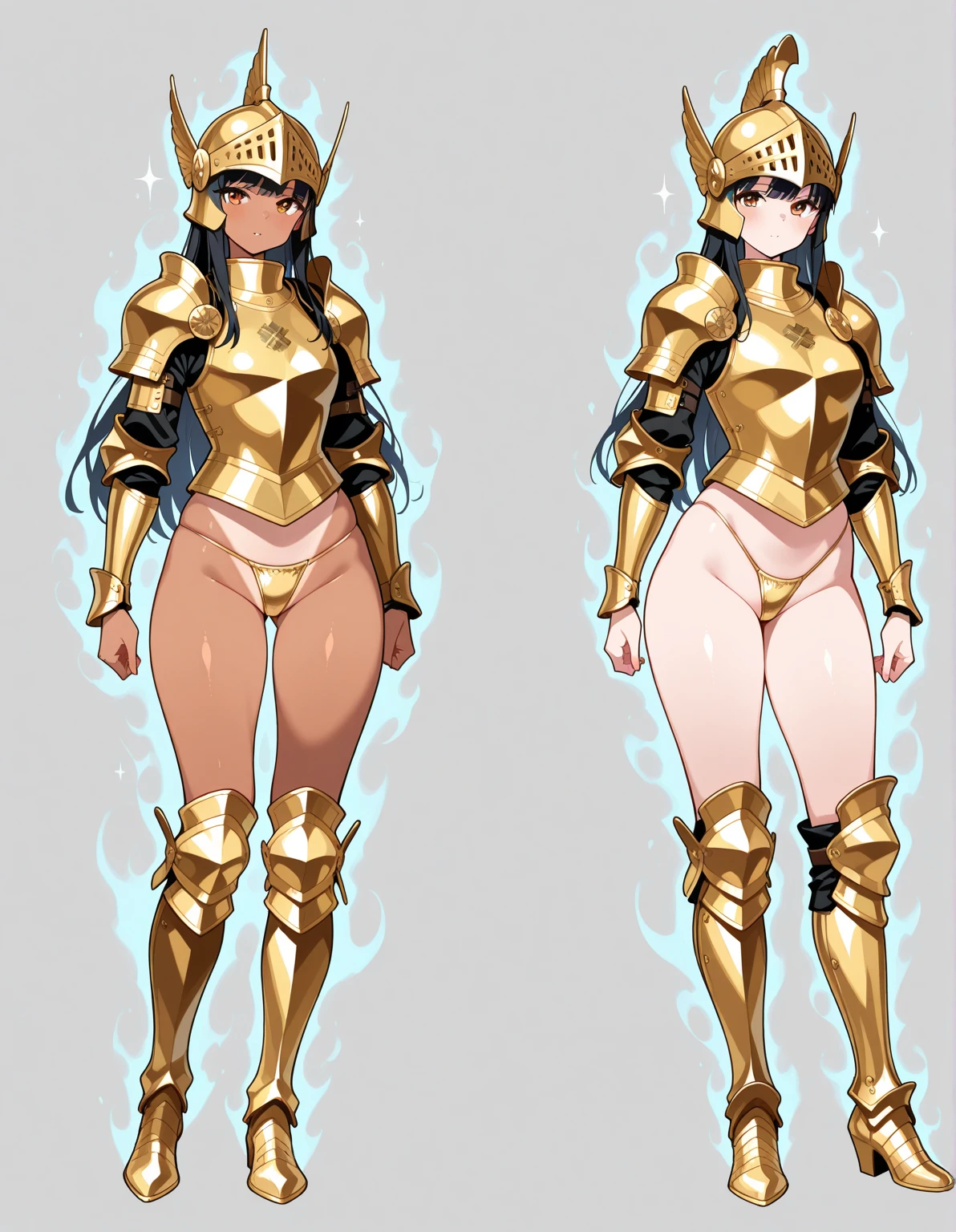 (Masterpiece), (Best Quality), (1 Girl), Girl in Golden Armor, Cool Pose, Battlefield Background, Fire Background, Saint Seiya Armor, Messy Hair, Broken Armor, Ragged Clothes