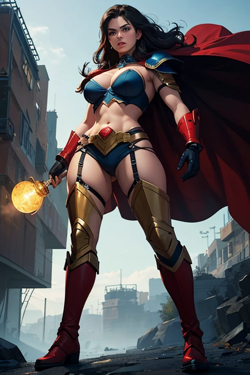 A powerful fullbody bodysuit, inspiring superwoman, eternally dedicated to protecting her world, beautiful detailed eyes,beautiful detailed lips,extremely detailed eyes and face,long eye lashes,sexy belly, big buttocks, small waist, big breasts,nude, naked fullbody,superhero minicostume,flying in the sky,glowing energy aura,dramatic lighting,cinematic composition,vibrant colors,digital art,photorealistic,8k,best quality,masterpiece,} wet oiled fullbody, legs wide open