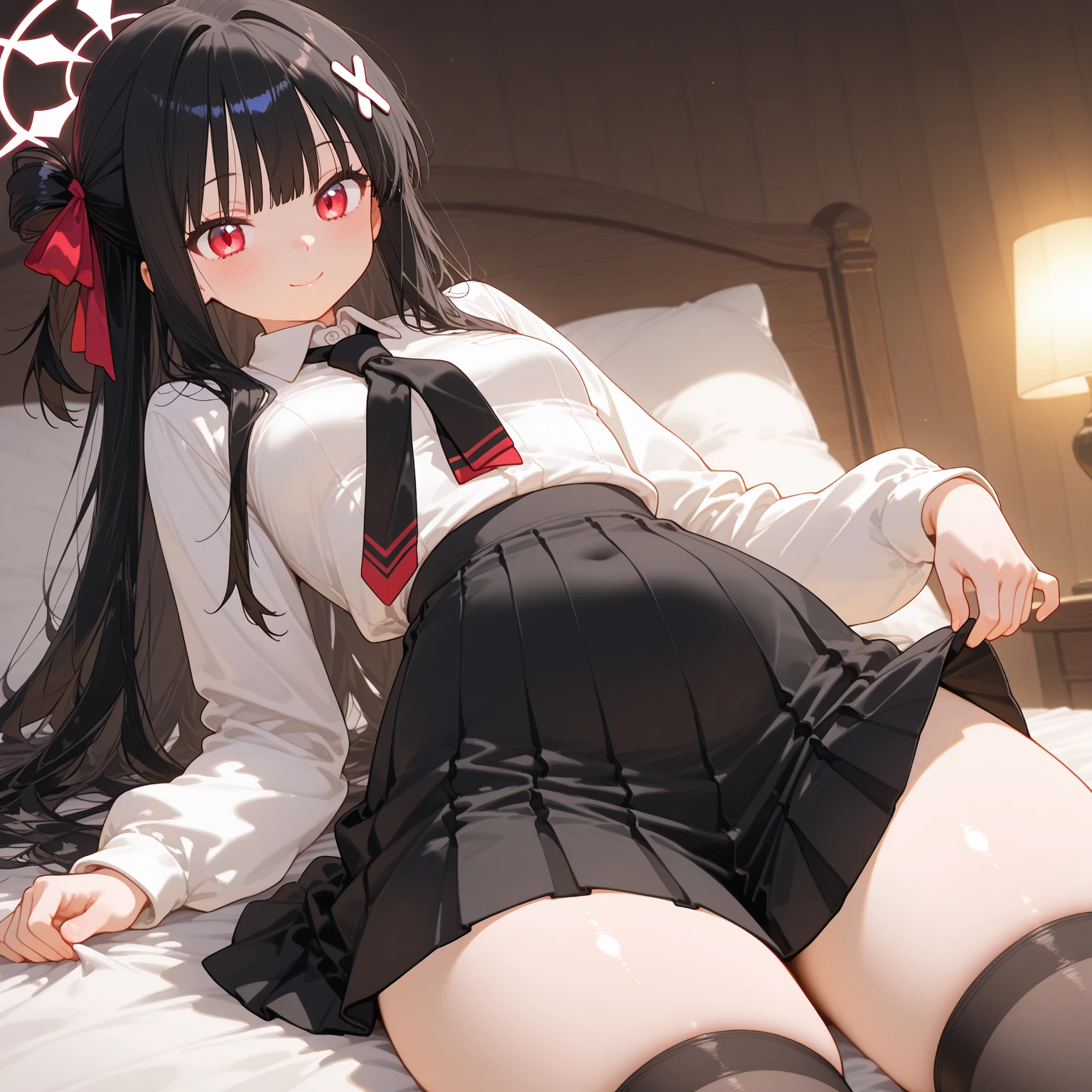 Beautiful Girl Harem a smile top-quality masterpiece Beautiful Girls Long 校服 Loose Socks 超A high resolution beautiful a girl