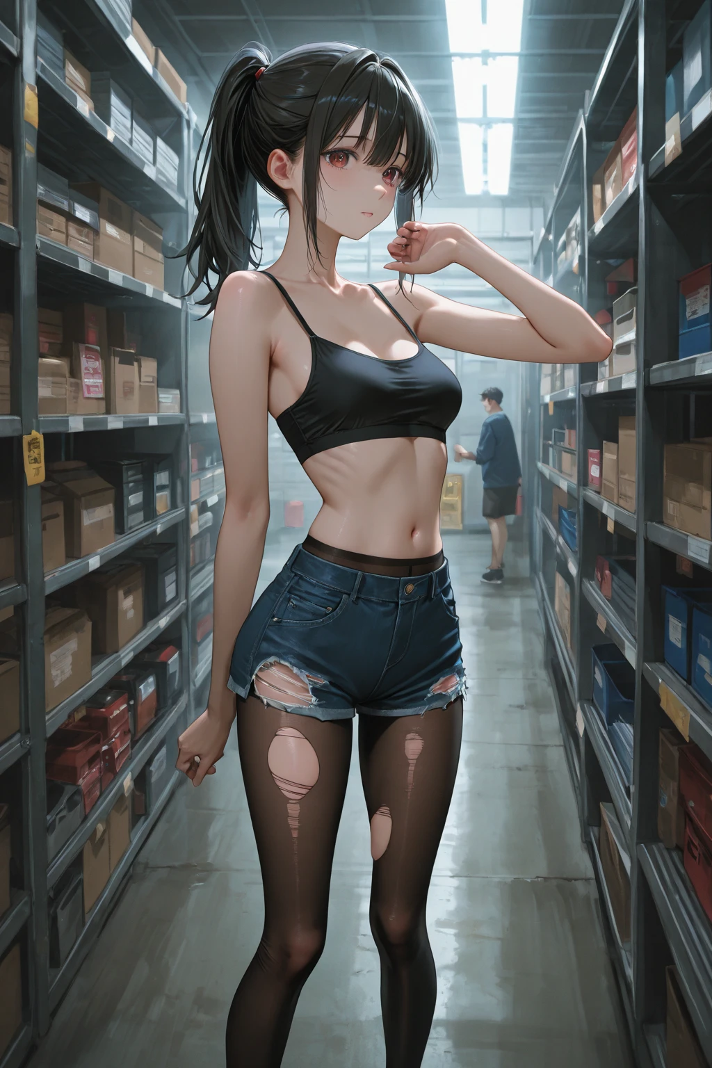 Beautiful breasts,(from below:1.2),(from side:0.9), ((Face)), (Close-Up:0.4), (real、photorealistic:1.4),(RAW photo:1.2),highest quality,(4k, Best Quality, High Resolution: 1.1), (Realistic, Photorealistic:1.1), 1 Girl, Solo, Fine Eyes, Fine Complexion, (Look Viewer:1.2), Cute, Pure, Long Eyelashes, Upper Body, Blush, Random Clothes, Realistic Light, Realistic Shadows, [Blurred Background], Eye Focus, [Depth of Field], Professional Lighting, Photon Mapping, Radiosity, Physically based rendering, high detail, f/2.8, 200mm lens, catch light, big hairpin，full body esbian，the skirt is floating in the wind、Dark purple panties、thin Pubic hair ,(with sparkling eyes and a contagious smile),open mouth, highest quality, high resolution,Real World, Natural light,perfect Natural light, Looking at Viewer,
