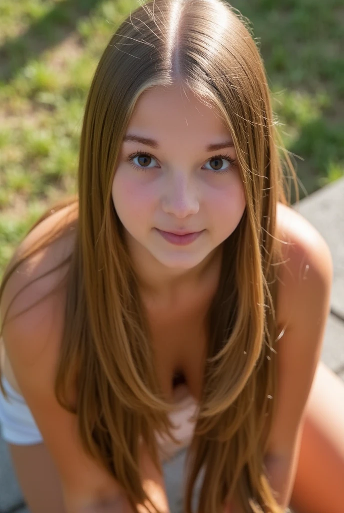 White pussy, 10 year old girl, naked and sexy white body Vaginal pink details , POV, Smiling lips, spread apart, showing the pussy hole, pink pussy, super detailed.