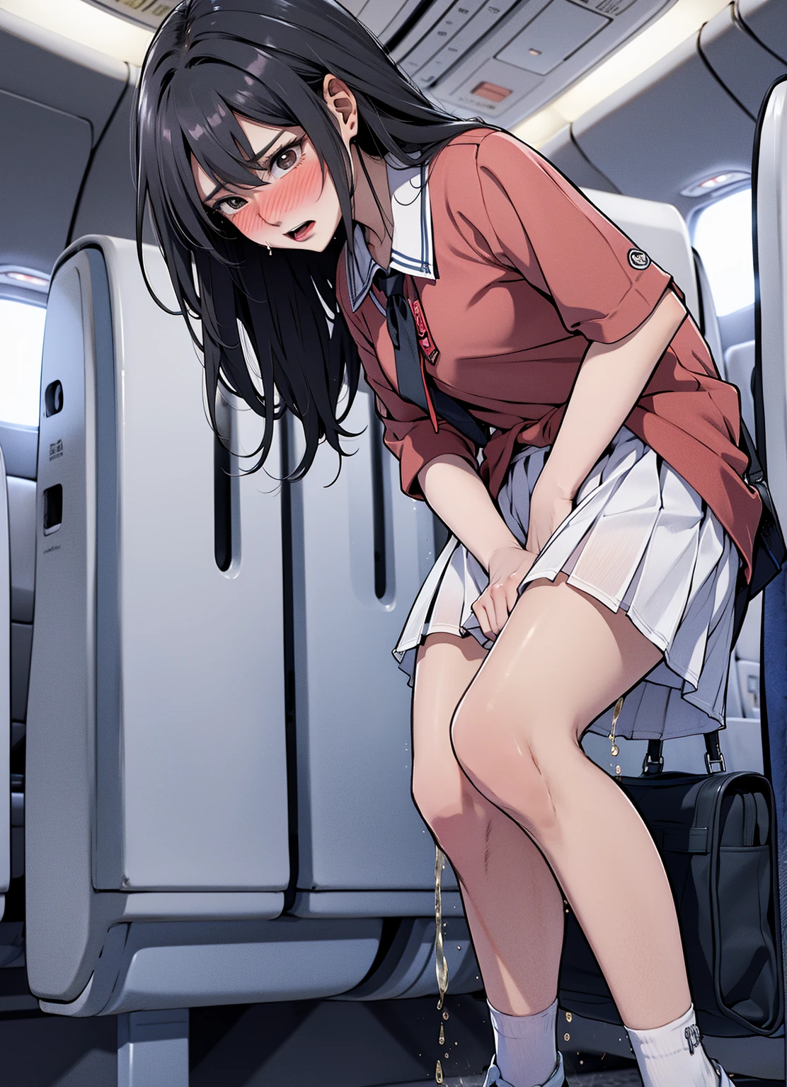 Nagatoro, Obra-prima, Qualidade superior, ultra high def, Max Resolution, Muito detalhado, profesional lighting, Tiro de cowboy, low masturbation, Grab your own breasts, Uma menina, Menina, Muito bonito, Sente-se no menino, Espalhe as pernas, Levante suas pernas, Cabelo preto, Cabelo semi-longo, Enfeite de cabelo, Pino de cabelo, Uniforme escolar, Roupas molhadas, Camisa aberta, suor, Olhos azuis, Blush, Crotch, Bukkake, Um menino, Inserir
