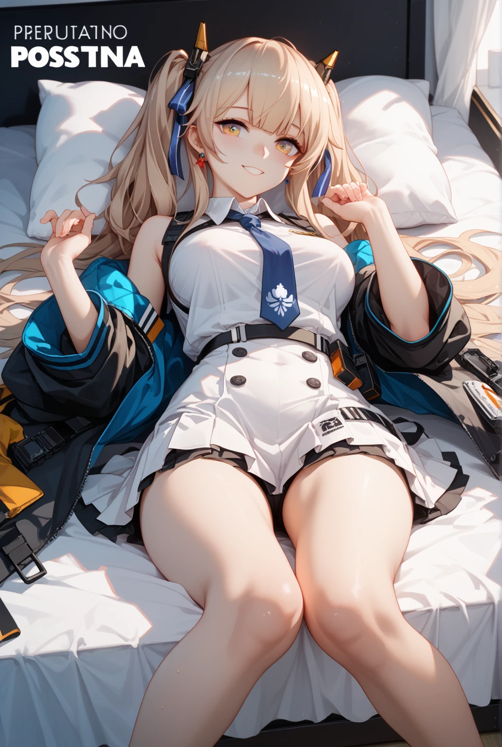 score_9, score_8_up, score_7_up, source_anime, best quality, masterpiece, official art, absurdres, highres, ultra-detailed,waifu2x,Collection: Slice of Life,break,1girl, hare \(blue archive\),green eyes, white hair,ponytail,halo,hairclip,(white jacket:1.2),black hoodie,long sleeves,black footwear,sweat, open mouth, (yawn:0.3), sleepily, outdoors, wind, break,dewy skin, perspiration on the skin,skin texture, fine lines, pores, natural imperfections,light reflections, glossy skin, shiny skin,break,(clear line illustration:1.2),very high resolution, very aesthetic, Best sexual lighting powered by famous artist, 8k,cute picture,beauty illustration,photoshop_(medium),,(Detailed Lighting),best anime 8k konachan wallpaper, pixiv contest winner, 
