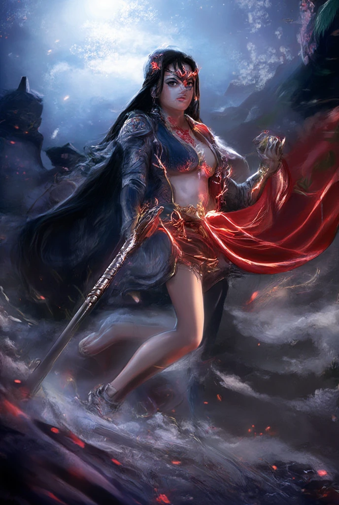 Blizzard，Caramel macchiato， arma， The sword， halter， holdingweapon， 32K, Linen cloak, Top quality, Masterpiece:Faust，,1boys， long whitr hair， ​​clouds， On your stomach， （tmasterpiece，k hd，hyper HD，16k）,clutching a sword， buliding， Reflectors， bloods， Eastern Asia， Weapon focus， Skysky， brunette color hair， knifes， trouser， firey， banya， The clothes ar， bandagens， sword sheath， Masks， 独奏， （tmasterpiece，k hd，hyper HD，16k）,clutching a sword， buliding， Reflectors， bloods， Eastern Asia， Weapon focus， Skysky， brunette color hair， knifes， trouser， swell sea， banya， The clothes ar， bandagens， sword sheath， 独奏