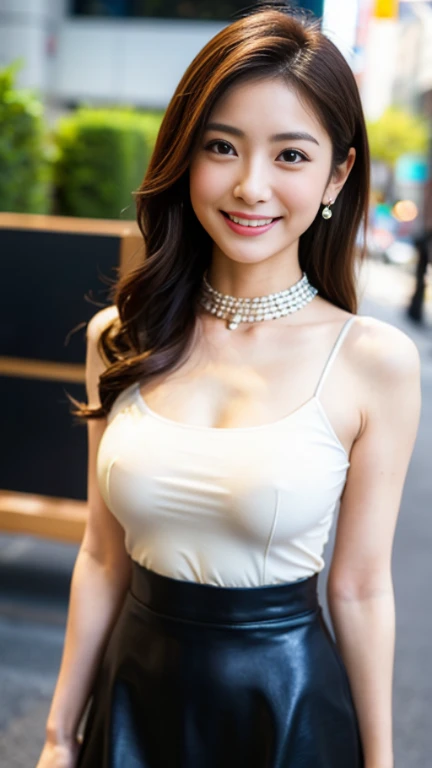 (((From side:1.5, upper body:1.5, bust-up:1.5,  profile:1.5, close- up:1.5), (Realistic, Photorealistic: 1.37), (Masterpiece, Best Quality: 1.2), (Ultra High Resolution: 1.2), (RAW Photo: 1.2), (Sharp Focus: 1.37), (Face Focus: 1.5), (hyper-sharp image:1.3), (shots on Nikon), (Ultra Detailed CG Unified 8k Wallpaper: 1.2), (Beautiful Skin: 1.2), (pale Skin: 1.3), (Hyper Sharp Focus: 1.5), (Ultra Sharp Focus: 1.5), (Beautiful pretty face:1.3, Taiwan actress face:1.3), (super detailed background, detail background: 1.3), a very cute and beautiful pictures of women, (actress), professional attire, (22 years old: 1.1), portrait of a girl, upper body image, When viewed from the front, the composition is symmetrical, (Studio lighting: 1.3), (Cinematic lights: 1.3), (backlight: 1.3), dim lighting, lighting that covers the whole body, BREAK, ((looking straight at you, arms behind back, stylish posing:1.3)), break, (shiny-brown half up thin hair: 1.2), dark brown eyes, beautiful eyes, princess eyes, ((brown hair:1.3)), single hair, bangs, Hair between eyes, Long hair, slender, abs, perfect abs, (medium-breast;1.47, cleavage:1.27), (thin waist: 1.15), (detailed beautiful girl: 1.4), (Chest squeezed together, View viewer, (wearing a cream color knit one-piece dress:1.3)), Solo, Parted lips, Red lips, (shiny skin), sweat, (detailed night street view background:1.2), (light smile:1.37, closed mouth:1.37), ((Perfect Female Body)), (Upper Body Image:1.3), Frame Head, Perfect Anatomy, Perfect Proportions, 8.5 Life-Size, tall, Face Focus, Ultra Realistic Photo, Hyper Sharp Image, Hyper Detail Image,