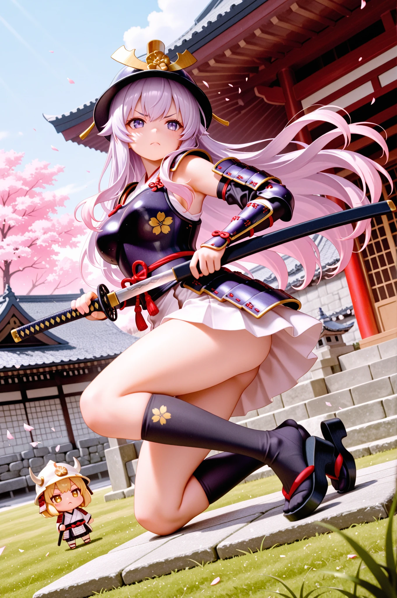 ((Japanese anime style))　The girls。World of Swords and Magic。underware。Mini skirt。Squatting crotch open。 --auto