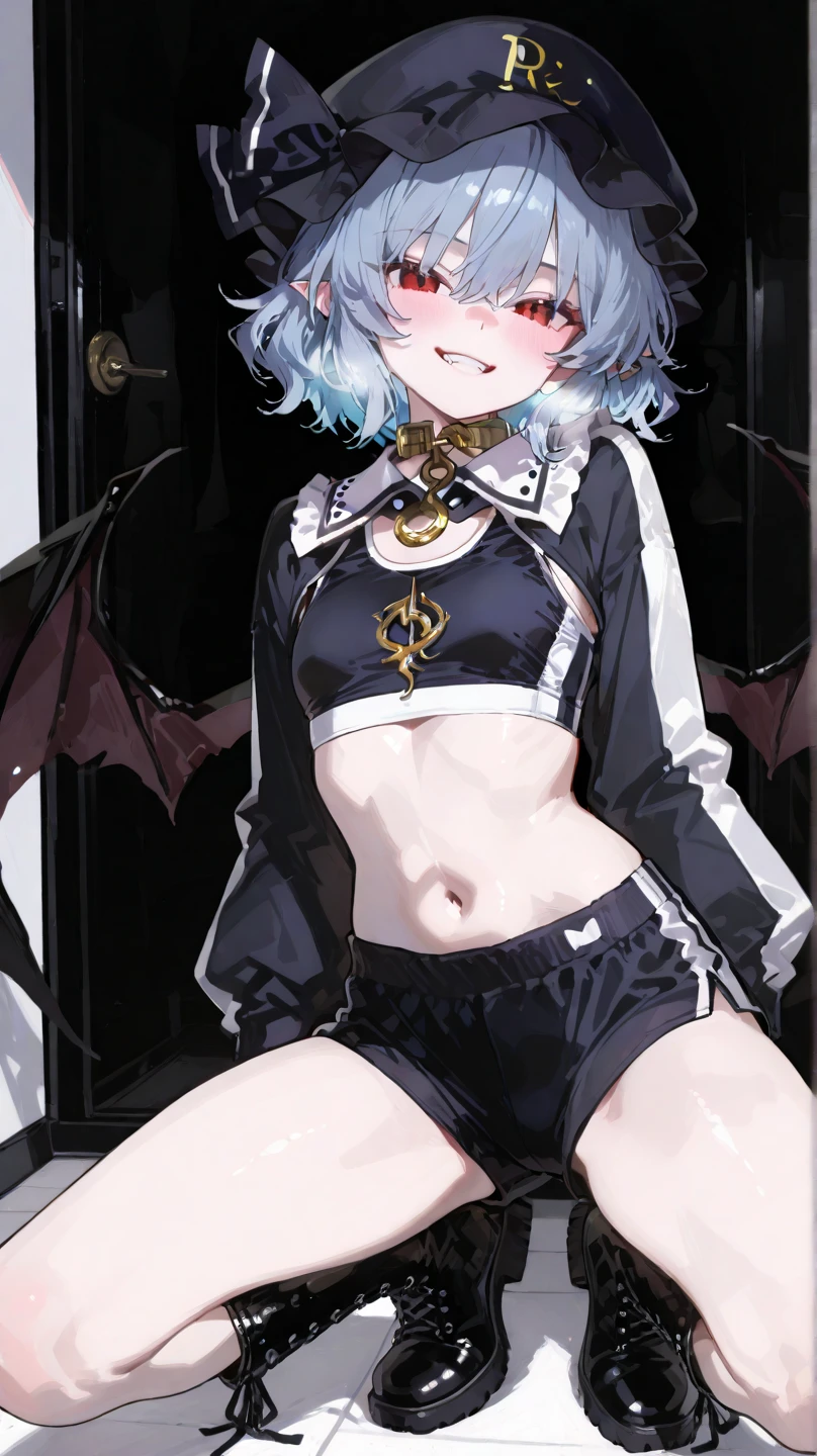 Create a catboy with white hair and wears a black hoodie, but he's not wearing pants but a pink panties with a heart-shaped in the back of it. And give him a massive, huge, smothering, shiny, bubble butt.