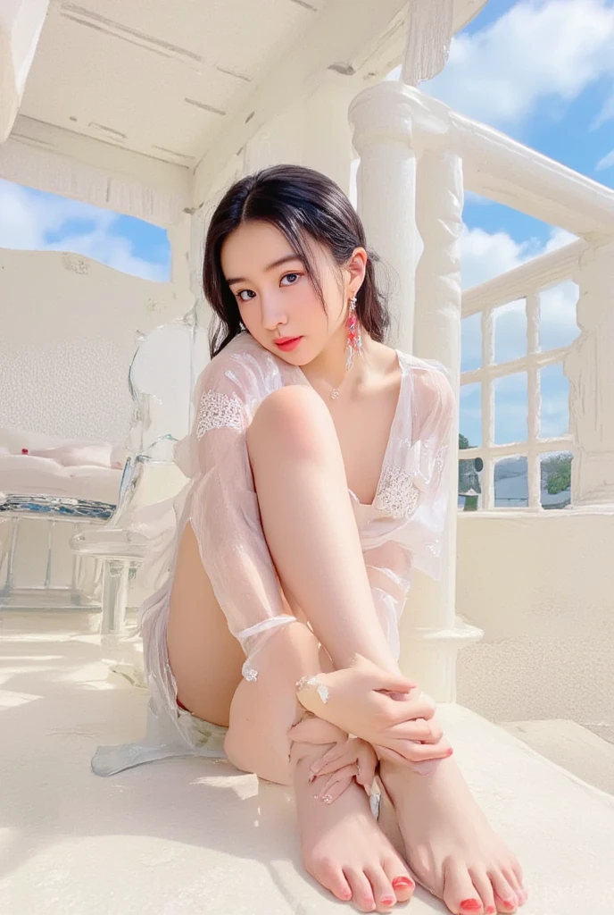 Eyes exposed,accurate eyes,Clear eyes,best qualtiy,tmasterpiece,超高分辨率,(realisticlying:1.4),teens girl,Juvenile,Clear eyes,The eye structure is precise,Pupil correction