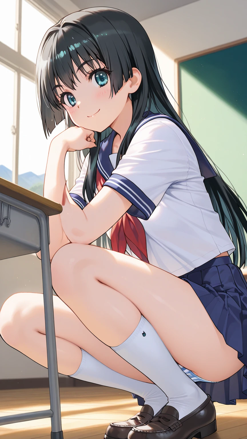 masterpiece, ultra quality, ultra sharp, ultra detailed, 1girl, solo, (((good anatomy))), haduki kurumi, (tattered torn dripping wet white gym shirt), navy gym pants, animal ears, randoseru, name tag, Japanese anime pose, laugh, BurumaShorts, Buruma, Gym Uniform, (((lying:1.4, spread_legs, legspread, split_legs, spreading legs)), (randoseru backpack:1.4), (smirk smile), buruma, blue buruma, black buruma, (cameltoe), (tattered torn short sleeve white gym uniform with colored hem), (tiny nipples), (white long loose socks), strong lighting, legspread, bukkake, cum on clothes, cum on legs, cum on buruma, cum on bloomers,