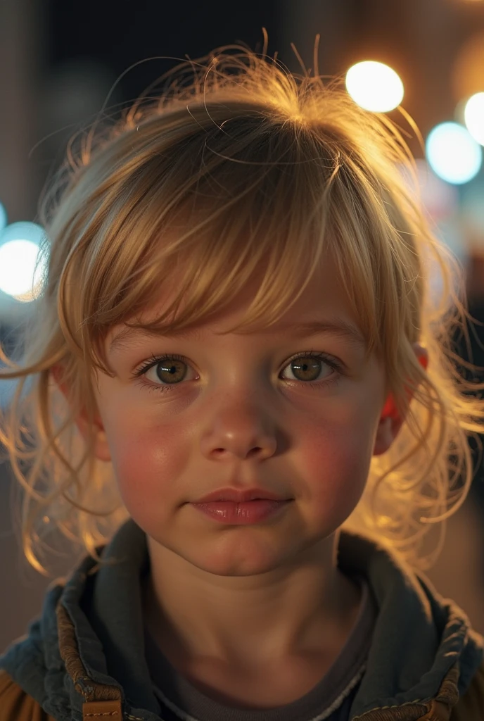 there is a GIRL CHILD 12 YEARS BLONDE CABEL SMOOTH BIG, PORTRAIT, WITH FUR COAT, a closeup of a lot of lamps hanging from a ceiling, nostalgic lighting, lamps, retro lights, some lamps, vibrant lighting, vibrant lights, various lighting climate, commercial lighting, industrial lighting, technological lights, creative lighting, lots of bright lights, cold hot lighting,  bright lamps, glass lamps, bright electric orange lights, warm lighting, nixie tubes
