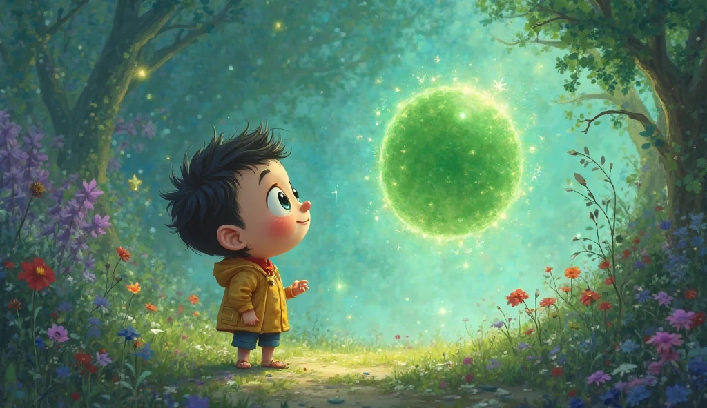 There's a boy holding a shiny object in his hands, realista, Boy with magical powers, menino adolescente de cabelos ruivos, He's casting a spell, segurado um orbe de energia negra, menino com superpoderes, globo e plasma, profundidade de campo, sombreamento insanamente detalhado e intricado, detalhes intrincado, super detalhado, ambient -V4 -q 263k, Super Resolution, FK AA, TXAA, RTX, SSAO