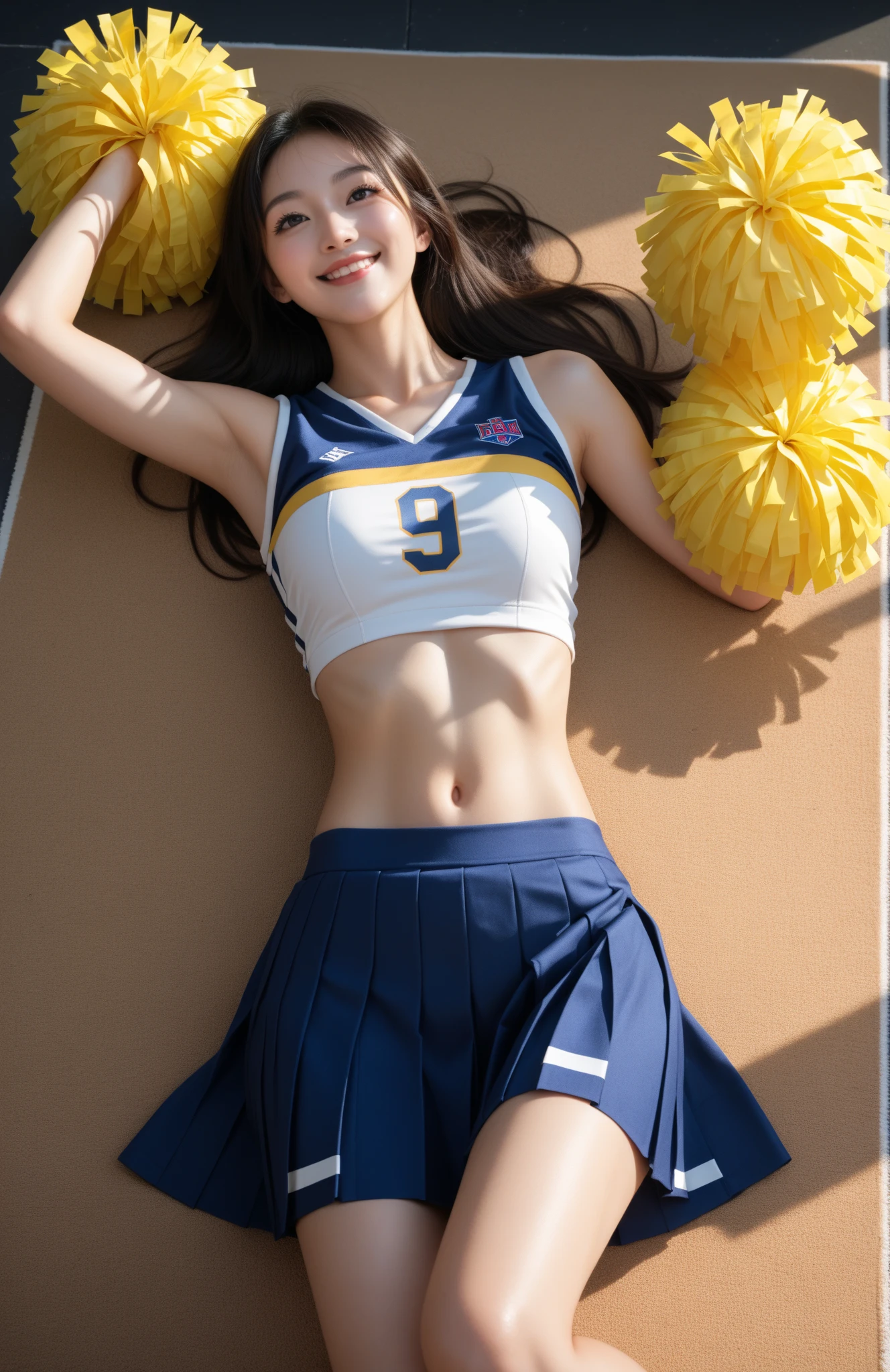 masterpiece, best quality, illustration, Super detailed, fine details, High resolution, 8K,wall paper, perfect dynamic composition,(Details High quality, realistic depiction of eyes:1.3), hotel room, (cheer girl:1.5),(a miniskirt, baseball cap), to stand、large breasts,short bob hair, black hair color, Big Natural Color Lip, bold sexy pose, crying a little、Harajuku style、20 year old girl、cute type、lolita、beautiful legs, hposing Gravure Idol