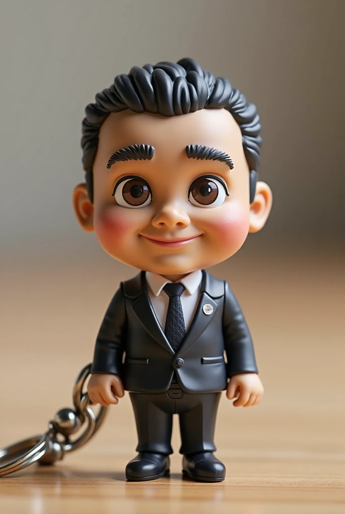 Homem de terno e gravata de 37 anos, bem formal, estilo pastor, disney style, chibi, full body, cute, smiling, unreal engine, detailed, ultra high definition, 8k