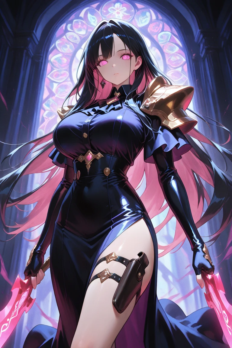 Vampire girl Shalltear Bloodfallen: Overlord anime, best quality, masterpiece, (realistic:1.2), Front, detailed face, (((masterpiece))), (((best quality))),(((extremely detailed))), illustration, mysterious,