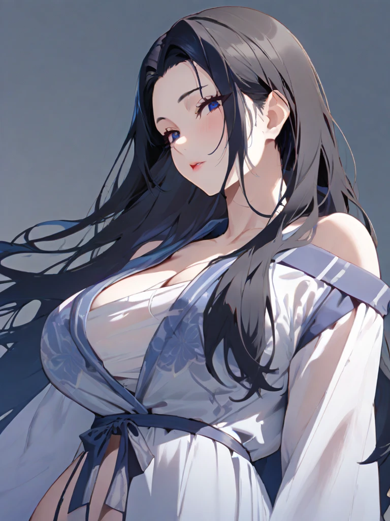 (((masterpiece))), (((best quality))), ((ultra-detailed)), (highly detailed CG illustration), Boa Hancock, (masterpiece:1.5), Detailed Photo, Sexy, (Best Quality: 1.4), (1girl), Beautiful Face, (Black Hair, long Hair: 1.3), Beautiful Hairstyle, beautiful detail eyes, (realistic skin), beautiful skin, absurd, attractive, ultra high resolution, high definition, (sexually aroused:1.5), Pinkish white skin, cool white light, sexy pose, Beautiful , white background, pink soft white light, Wear a white dress,