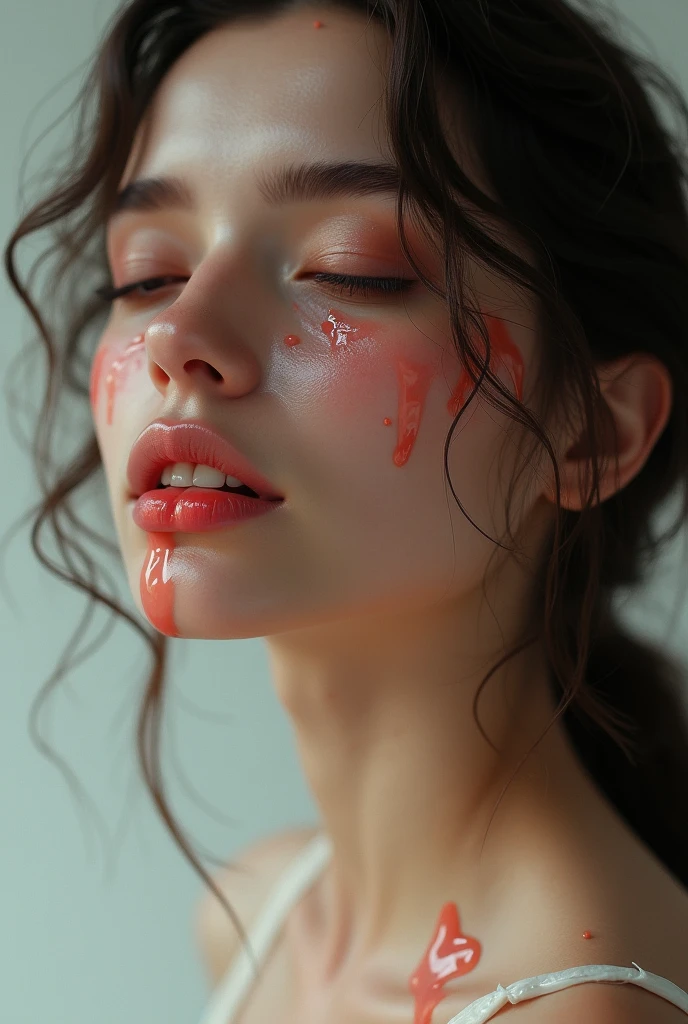 18 year old aunt with semen on her face and in her mouth 