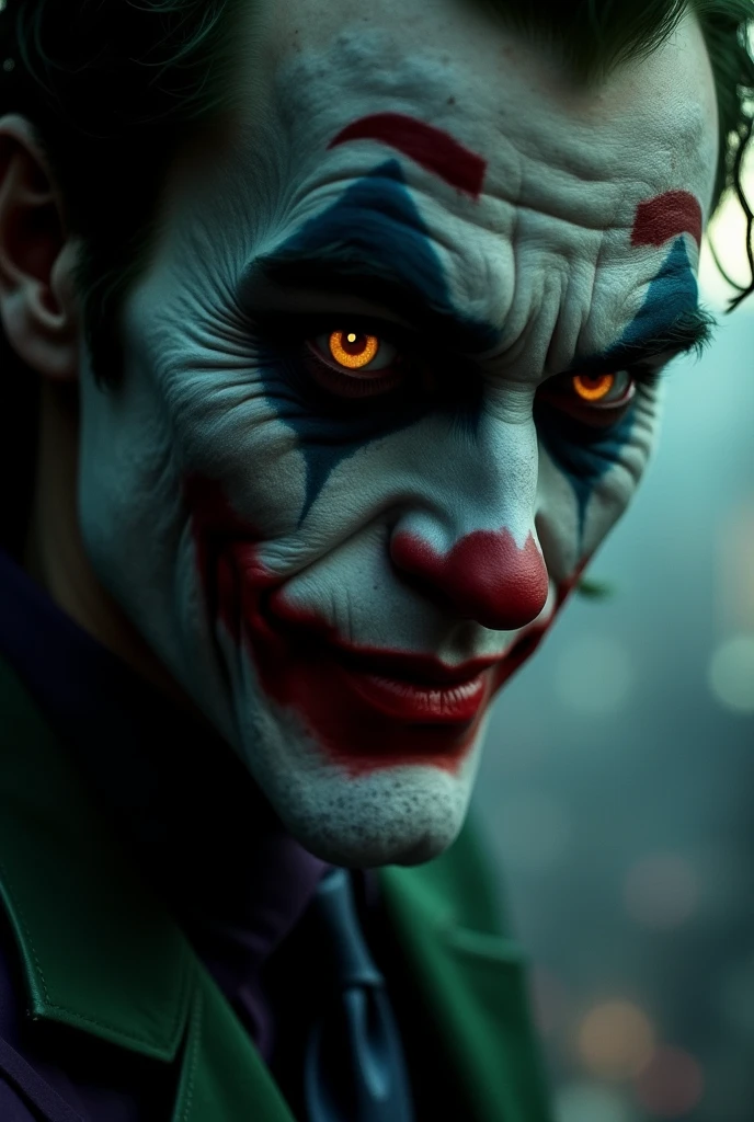 Joker with Mohawk hairstyle with Gothic makeup 
