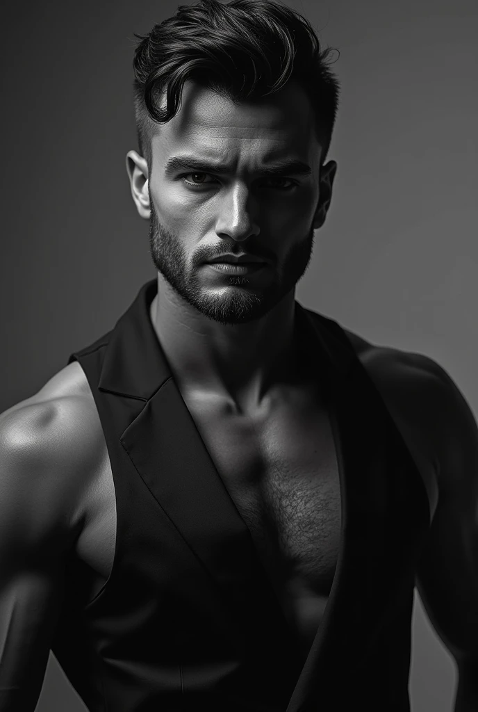 handsome reference Matt Anderson without clothes. Sensual shooting. pleasure. sweaty body . sex. Chest muscles! Chest hair! ((monochrome)), ((grayscale))