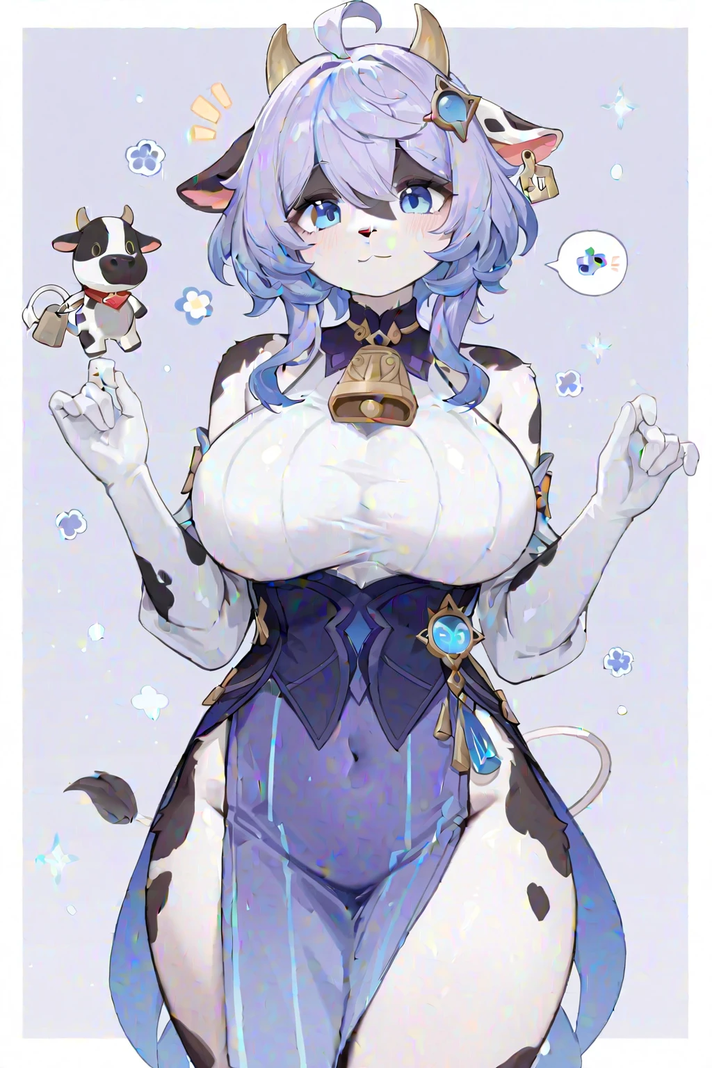 Elf,Cow Cosplay,Breastfeeding