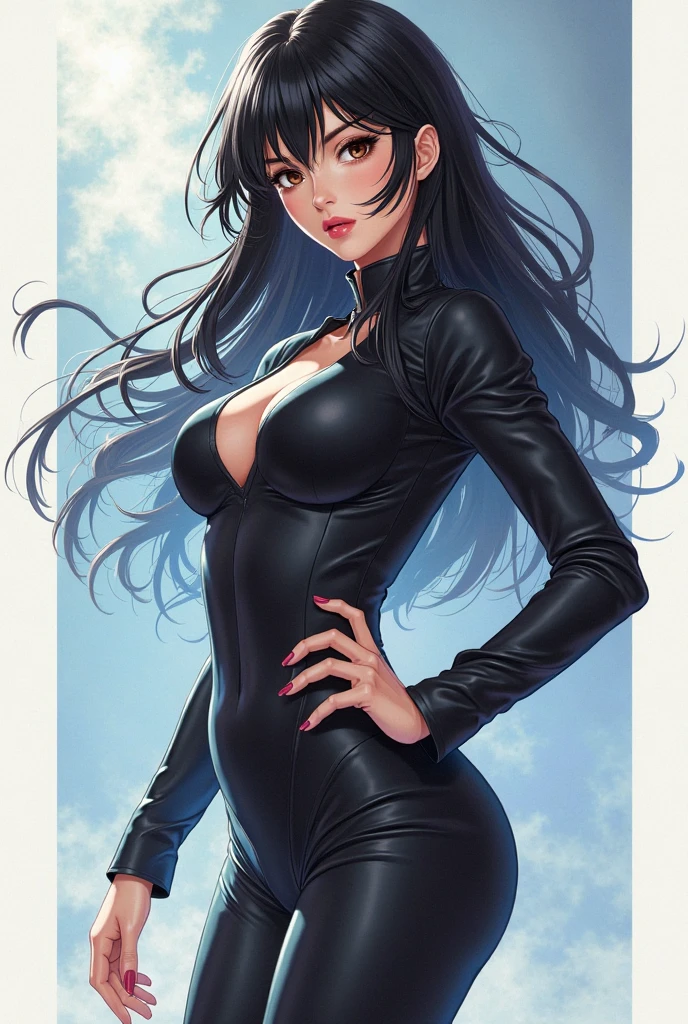 Realistic, full-body portrait of a young, 20-year-old woman, in good shape. realistic beautiful eyes; great face, Caucasian, beautiful look, button up shirt, sexy mini skirt, big boobs, Michael Garmash, Daniel F Gerhartz, Comic style, studio lighting, white background, volumetric lighting, pulp adventure style, liquid acrylic, dynamic gradient, vivid colors, illustration, highly detailed vector curves, simple, smooth, vector art, jochan shading, smooth and clean animation, art , ornate patterns, elegant organic frames, surrealism, posters, masterpiece collections, lush vivid colors, wet gouache --auto