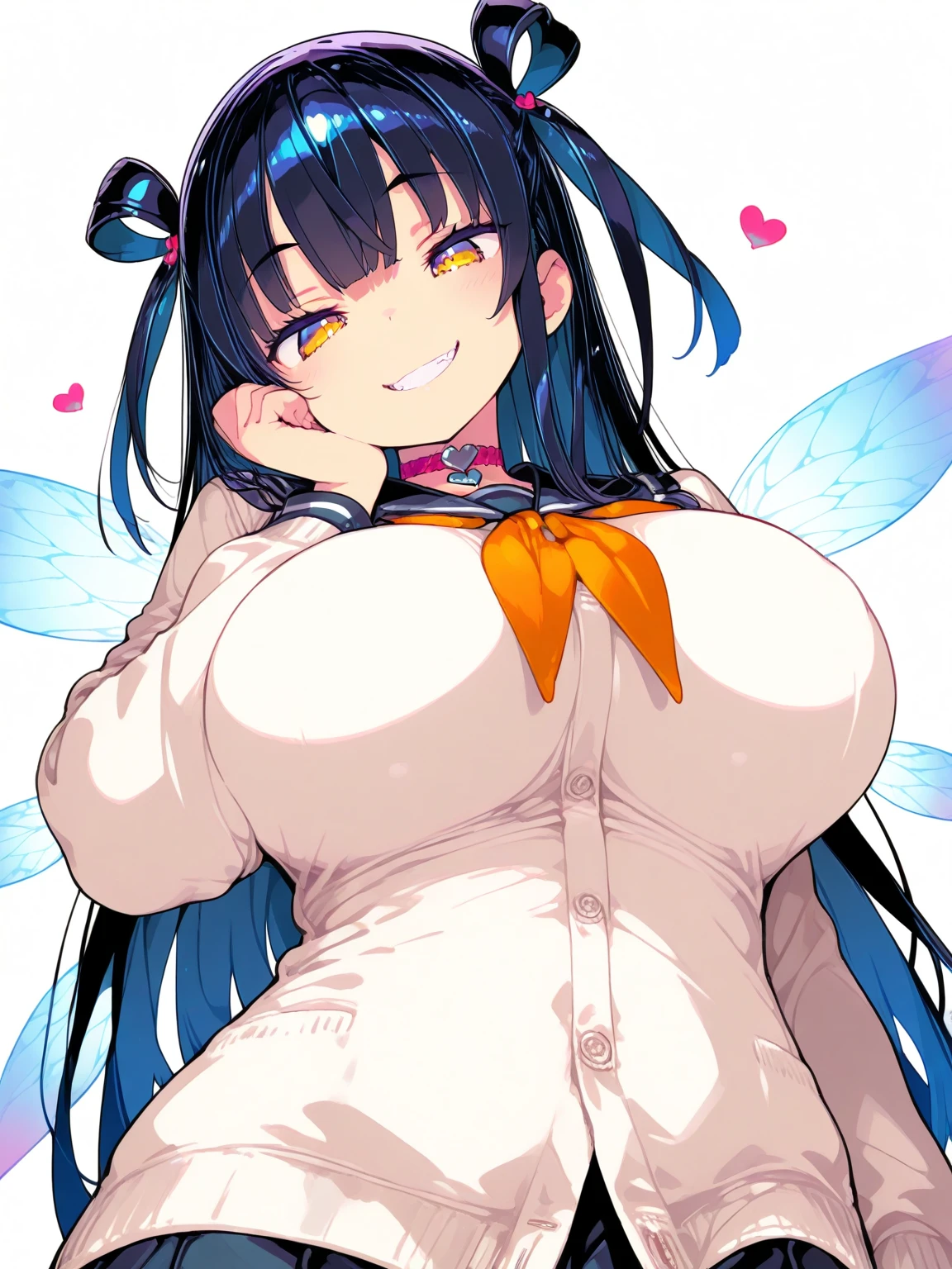 ,2girls, pov, 1boy, , paizuri , , penis, penis between the breasts, naked, breasts squeeze together, , , , naughty, breasts, night, areola slip, leaves, , wet penis, cleavage, butterfly wings, pointy ears, fantasy, fireflies, cave, best acting , glowing, , a goddess, effects , naughty face 