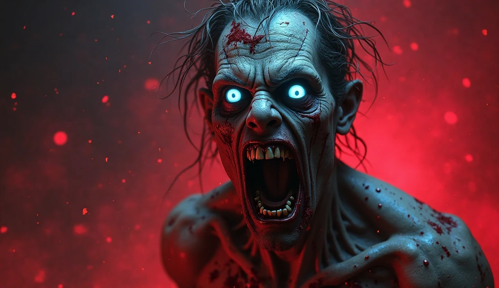 (high resolution, 8k, photorealistic, hyper detailed, masterpiece, exquisite, vivid colors, perfect composition, intricate details,Best Quality, 8K, Masterpiece: 1.2, Photorealistic: 1.37, HDR, UHD),image of a full-body zombie,image 3D,hell,Black and blue flames