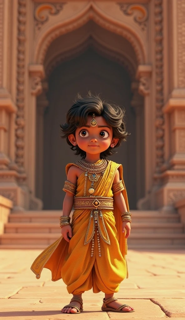 Convert image to ??? Sri Krishna in palace background