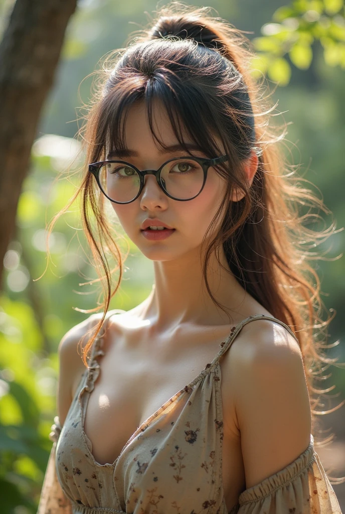 (Full body:1.75); (8K, Masterpiece, RAW photo, Best quality, detail:1.3), (ultra realistic Natural background, scenary:1.5), Depth of field, Cinematic light, (ultra realistic face), (1 picture of 1 solo girl Airim Jones:1.6), 1girl, (Beautiful and elegant Russian girl), (skinny girl with glasses), (European face:1.3), (perfect complete full body:1.6), (full body shot including shoes:1.6), (perfect [frontal view|side profile|back profile]:1.5), (small necklace, collarbone:1.1), ( [bangs|pigtails|bob|pixie] hair:1.5), (ultra detailed skin:1.4), (sexy red minitop:1.5), (soft fabric miniTop:1.5), (Flare Leg Jeans:1.6), (perfect standing pose:1.5), (perfect long legs:1.4)