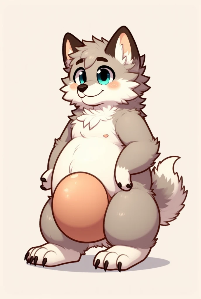 NSFW, {bob hair}, {1little boy}, Cyanotic Wolf, alone, small, Chubby, cute, {beautiful boy}, Shota, soft, {red eyes}, whole body, fur, hairy, five fingers,{dog penis},knot,Vulgarity,nature,full moon,nude,anal,fang,