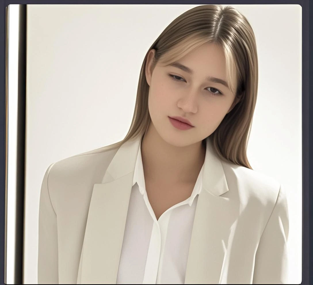 Girl Pale With Formal clothing