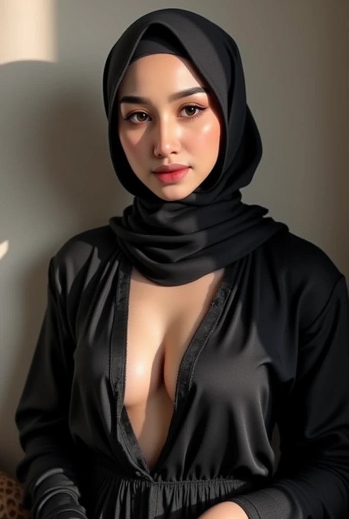 Beautiful hijab girl doing night sex, fully naked