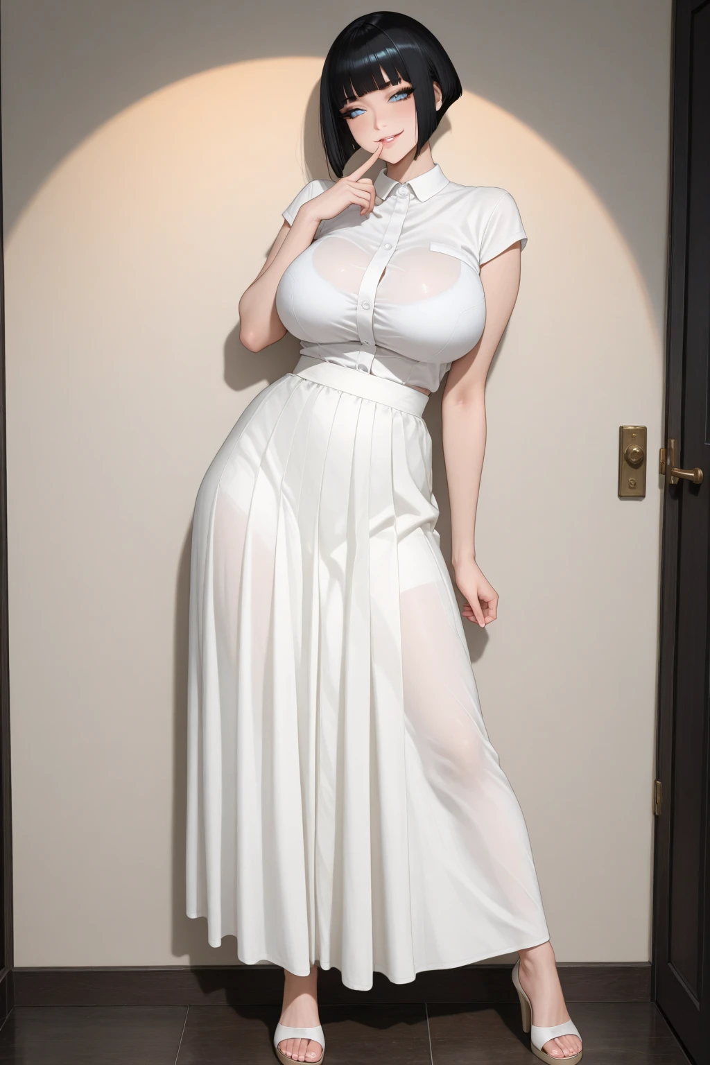 see through clothes(Full body female love:1.3)，best quality, masterpiece, ultra high resolution, (lifelike:1.4), original photo, 1 female,30 years old， black hair, big eyes, Detailed eyes and face,huge breasts，split，long legs，Belted robe open ，bare shoulder，no underwear:1.5,see through clothes，Hollow material white clothes，kitchen:1.3，Smile、sleeveless costume、((Maid clothes))、((She is carrying her 10 years old daughter))、Extremely revealing clothing、A young but sexually attractive girl
