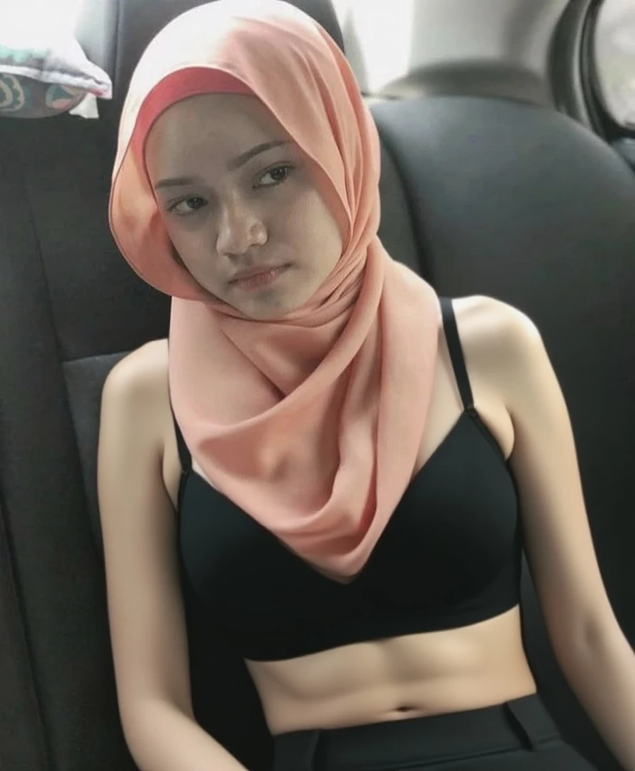 excited (((tiny HIJAB MALAY GIRL))), 2 friends, masterpiece, High quality, UHD 32K, Realistic face, Realistic skin feeling , A koreanLady, 16 years old, (blushing) Very cute and baby, cute face, (((flat breast))), (MATRIX WORLD), ((look In front  at the camera)), (((CUTE GIRL))), (nude) dark nipple, dark pussy, dark skin, pose together, fully nude, cars show, hand on hip, open leg