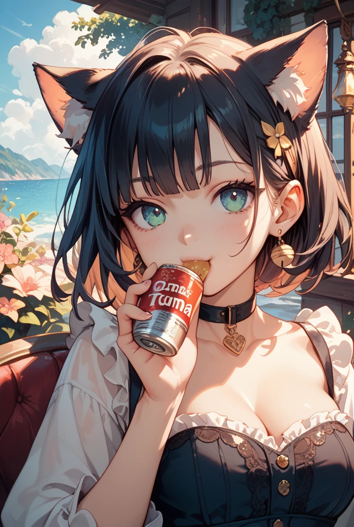 ((junkotvv pelo negro, flequillo, orejas de gato, ojos rojos)), 4k, comic babes, dibujo de una mujer sosteniendo una botella de refresco y una lata de refresco, pintura digital de dibujos animados, bebiendo una botella de coca cola, cartoon Arte digital, Arte de pintura digital de dibujos animados, it&#39;s a deep dream , publicidad de coca cola, cartoon Arte digital, Ultra humorous oil painting, Arte digital. @mariomaniacdude, dibujado con photoshop, stylized Arte digital