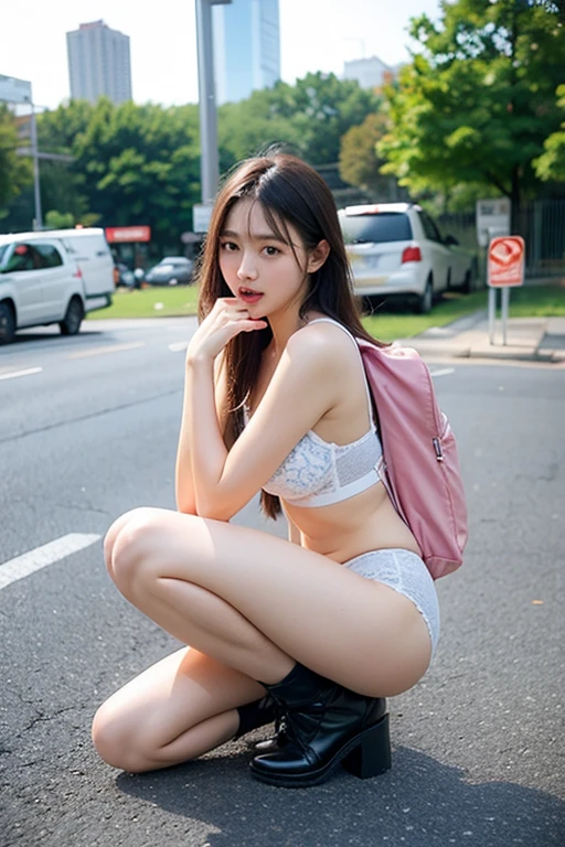 Asian woman wearing a skirt and high heels leaning on a suitcase, High school girl posing, Cute school girl, Spread your legs、I can see your cute pink panties、Rear camera angle from below、that'A little lower、Look straight into the camera、, From above, From behind, Dutch Angle、 Japanese girl , wearing Japanese , Japanese , Young and cute gravure idol, a Surreal , Surreal , realistic Young Gravure Idol, Young Gravure Idol, Information on young and sexy gravure idols
(SNFW)