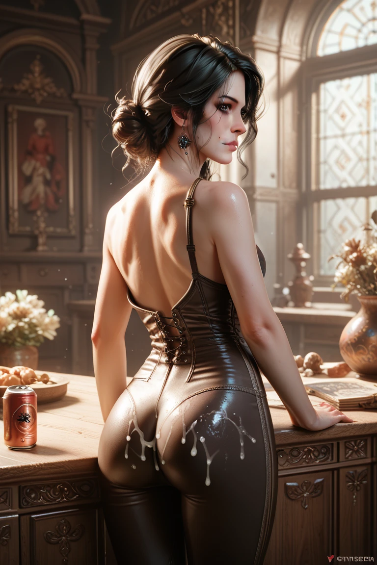 In a sepia-toned photograph, a woman in retro attire leans casually against the door of a vintage automobile. Her victory rolls and red lipstick echo the glamour of bygone eras, evoking a timeless sense of allure and mystery, wlop and krenz cushart, Beautiful Face, cyberpunk theme, colorfull Theme, Fiverr Dnd Character, Octane Render, Digital Art, Extreme Detail, 4k, Ultra Hd, Polished, Beautiful, Hyperdetailed, Intricate, Elaborate, Meticulous, Photorealistic, Sharp Focus, Wlop, Character Design, Unreal Engine, 3d Rendered, Volumetric Lighting, Reflections, Glossy, Digital Illustration, Sensual Pose, Suggestive Pose, Lewd, Full Body Shot, , (extremely slutty), anatomically correct 💖❤💕💋❣, (masterpiece, top quality, best quality, official art, beautiful and aesthetic:1.2),