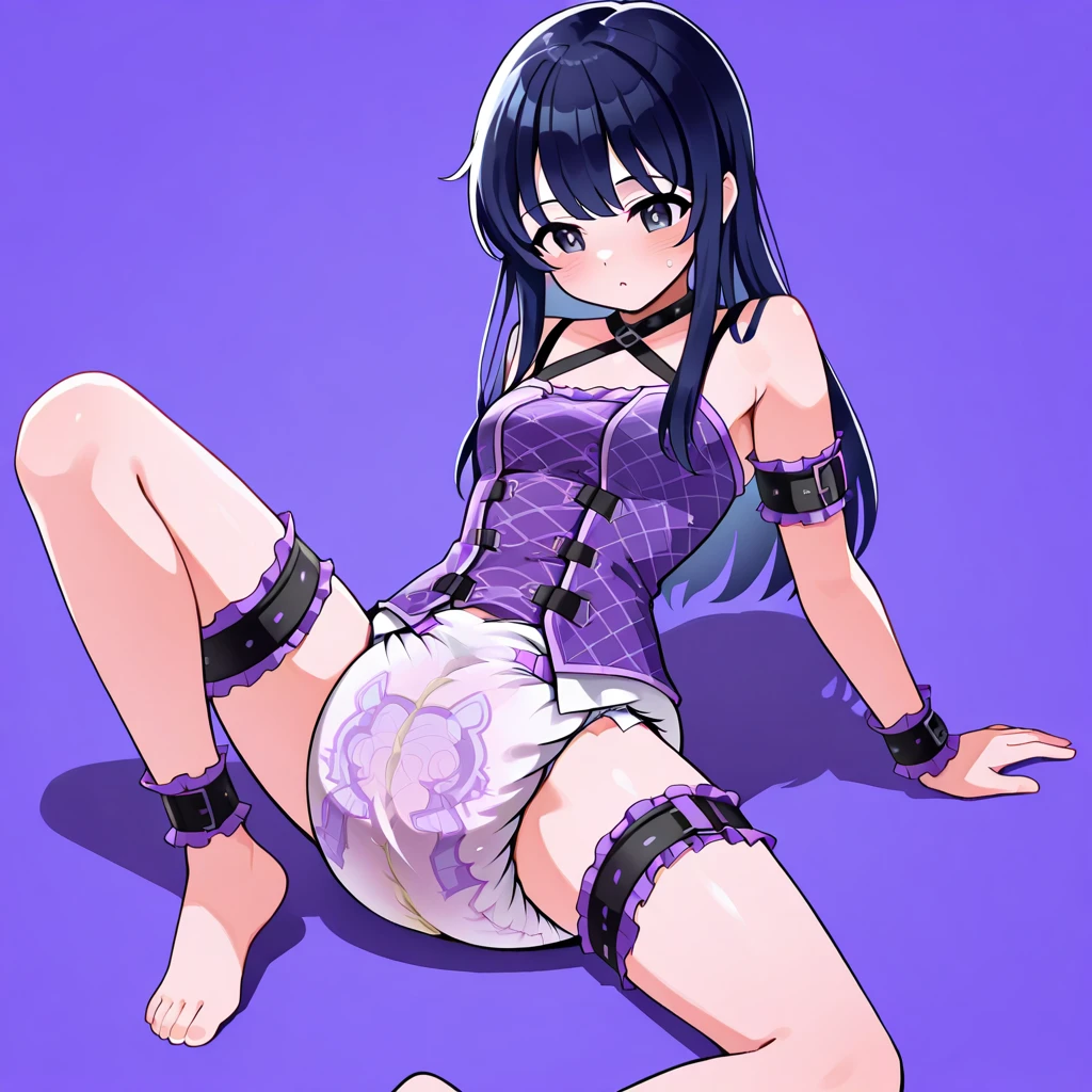 One beautiful girl、Unfold panties with both hands、Plump thighs、Best image quality、High resolution、masterpiece、super high quality、Brown bra、Brown panties、とてもBig Ass、Blushing、4K quality、Thick thighs、Big Ass、Blushed、Big Breasts、Proud face、Wearing black knee socks、Sticking out tongue、heart、breast enhancement、Stains on panties、Sit with your legs apart、Panty shot