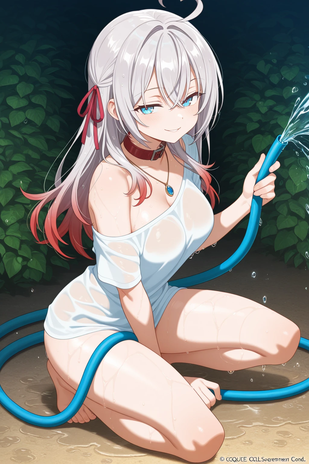 best quality, Girls pee on breasts, cat ears, Long hair, extralange Koteletten, girl pee, piss, pee, pee self, lineares pee, looking down, (Blush:1.5), Full body shot, from bottom, squirt, breasts, rock