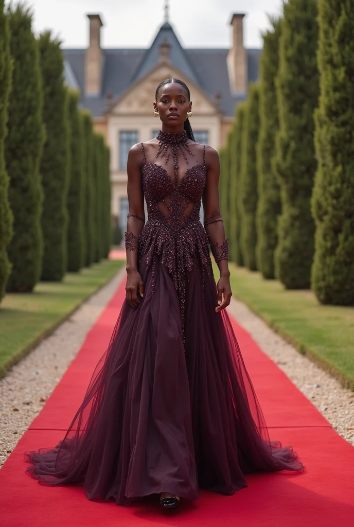 /imagine a realistic intricately detailed beautiful black woman wearing a long sleeved turtle necked Samara weaving lace wedding gown with a long veil and a long monarch train and a realistic intricately detailed handsome black man with tattoos on his face and body and a buzz cut hairstyle, he is wearing a black three piece tuxedo with a black shirt a black bowtie standing on a wedding altar featuring floral designs and decorations in the background : cinematic lighting, dynamic lighting, photography, hyper realistic, ultra HD resolution, dynamic lighting blends with natural light, broad Aspect ratio.