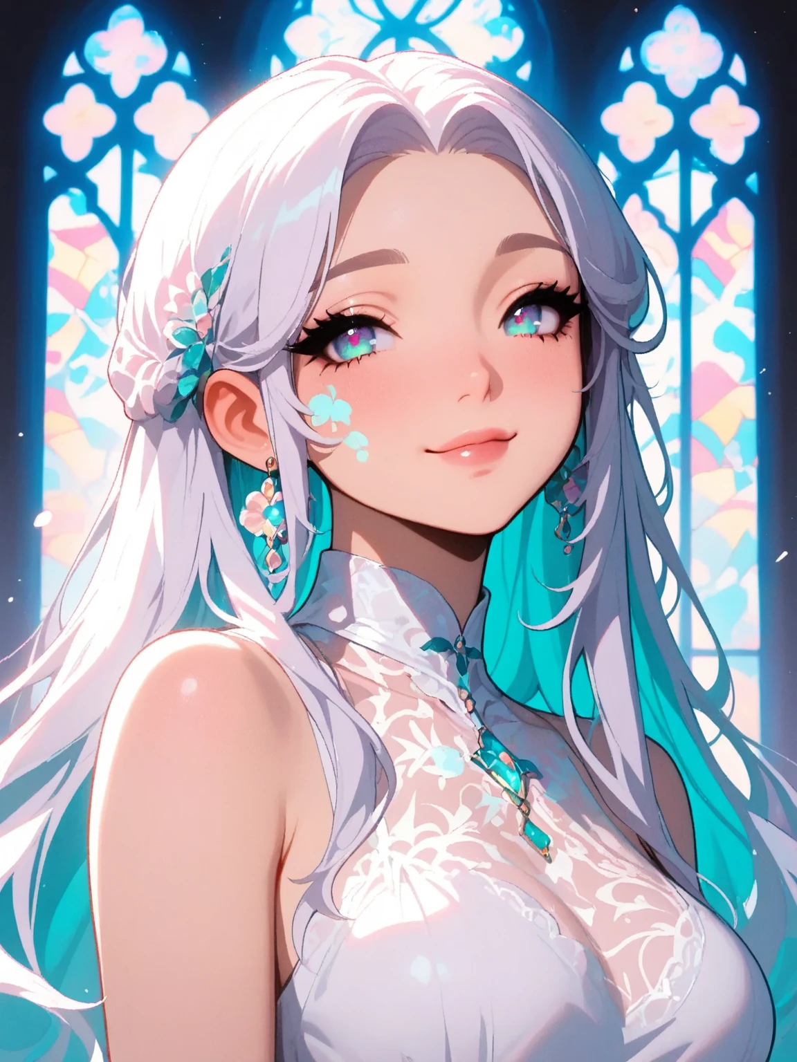 ((masterpiece)), highly detailed, best quality, 8k, (soft light), cinematic light, beautiful detailed eyes,
1girl, white hair, long hair, next to a bottle of perfume, elegant, cozy, clean detailed anime art, trending on artstartion, iridescent, opalescent, cream dripping on face, warmly lit, soap, (pink and white theme),