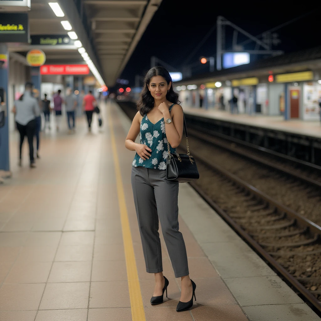 Pakistani women wearing short skirt kneeling talking phone call at  terrace in home 