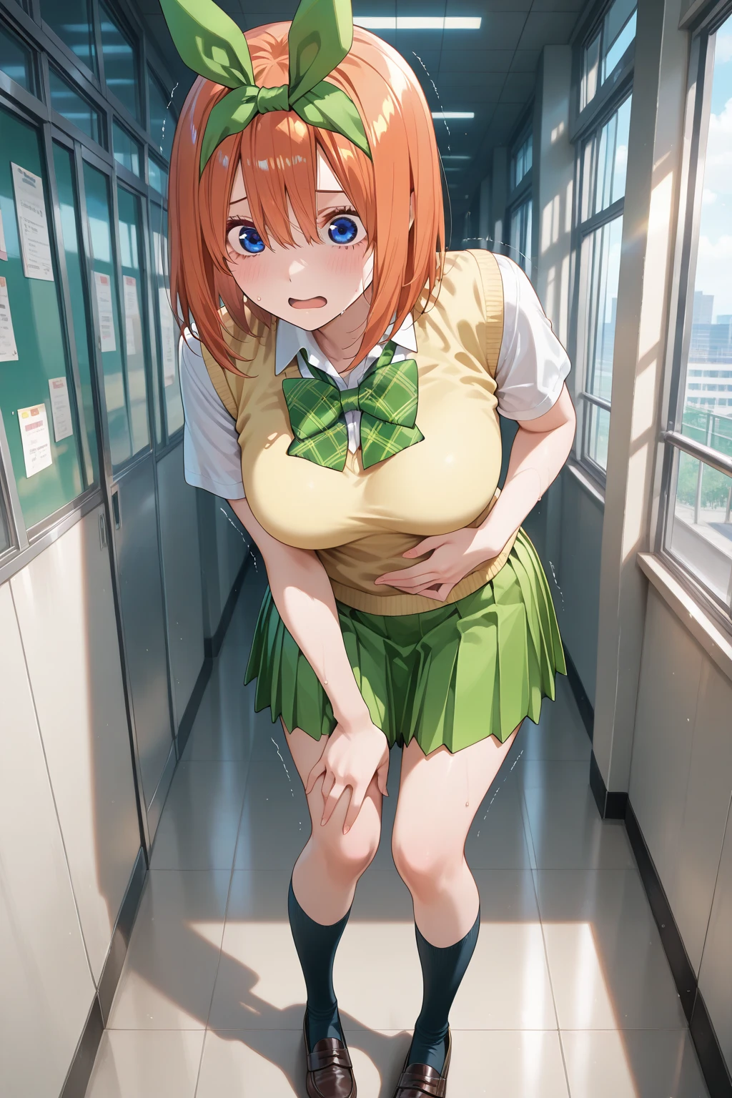 debris flieasterpiece、highest quality、Super detailed、High resolution、High resolution、8K portrait、Unity 8k壁紙のHigh resolutionCG、unity 8k wallpaper、cute:1.5、:1.5、Highly detailed CG unity 8k wallpaper、realistic、real person、cute、 portrait photography、shiny skin、High resolution、Orange Bob Hair、(16 years old:1.2)、(1 girl)、(Inside the train:1.6)、(school uniform),perfect face, seriously, (blush:1.5),(((clothing lift:1.5))), (medium chest:0.8),(((I have nipples))), Detailed description vagina,show vagina,spread legs,spread ,((vaginal orgasm:1.5)),,((spread legs:1.2)),(pussy:1.5),((green ribbon:1.2))