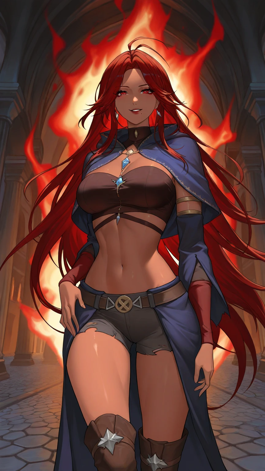 a close up of Mei Terumi from Naruto with red hair, sexy body, large breasts, beautiful character painting, guweiz, artwork in the style of guweiz, red haired deity, by Yang J, epic exquisite character art, stunning character art, by Fan Qi, by Wuzhun Shifan, guweiz on pixiv artstation