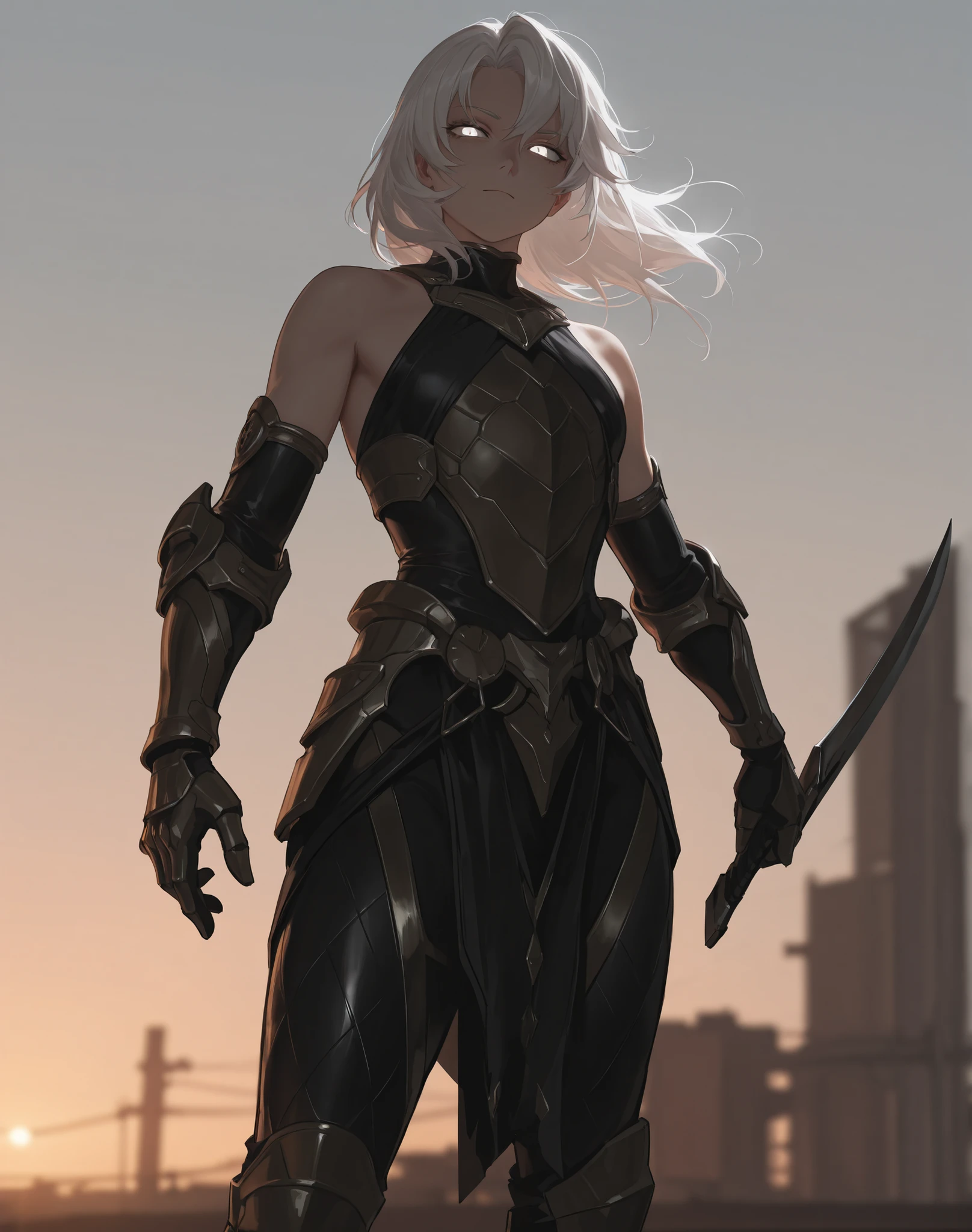 POEAA-V1.1,edgNanosuit, science fiction,(face focus, medium shot:1.22), dynamic pose, three quarter shot, mature, flat chest, femboy, (1girl:0.75), solo, effeminate, tomboy, masterpiece, best quality, amazing quality, very aesthetic, high resolution, ultra-detailed, (soft shading, soft shadows, volumetric light:1.14), dramatic lighting, absurdres, (astolfo:0.25), white hair, medium hair, glowing white eyes, protoss, hierarch armour, glare, wristblade, gauntlet, aura, greek clothes, exposed shoulders, rage