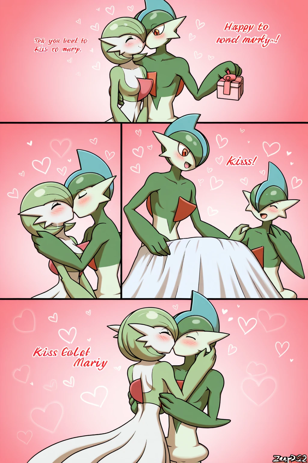 saria, kneeling, red hair, naked, red hairband, skinny, living room, blowjob, white chickens