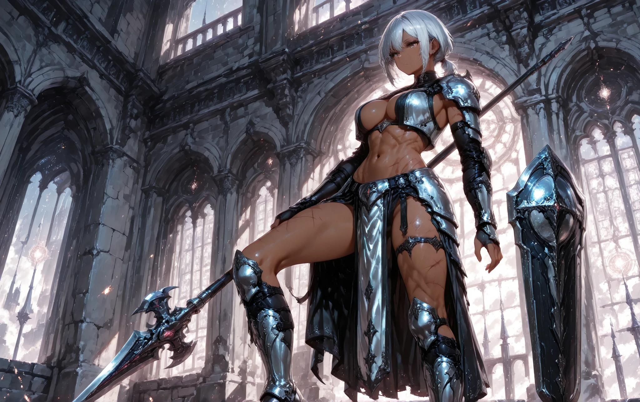 highest quality、comic tone、Battle of Despair 1:8、Beautiful woman with very long purple hair、White bodysuit（Tube top、Belly button、High Leg、Exposed thighs）、White Armor Boots、Tears overflow、Frightened expression、scream、run away、Attacked by mutants 1:5、Many violent mutants 1:5、Mutant Holding Arm、Mutant attacks from behind、Mutant grabs leg、Mutant Swarm 1:5、midnight、Different world、Dark fantasy、hell