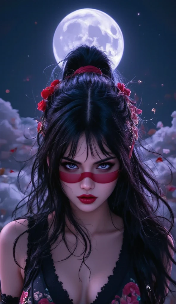 Goddess ,youtube banner, Healing ,song ,Nature (hi-top fade:1.3), Bright Themes, calm tone, muted colors, high contrast, (glamour, black hair, natural skin texture, surrealism, soft light, sharp)