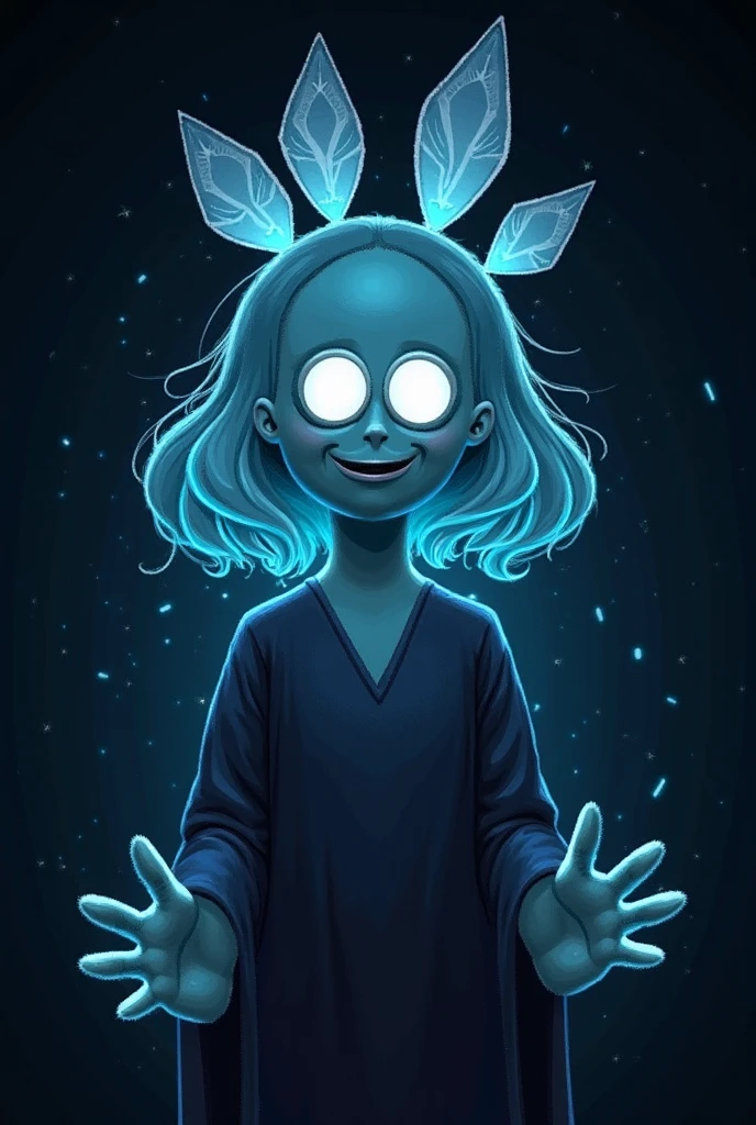 A white alien alien,Dress up as a dark mysterious demon warrior trapped in a pile of cables,busty figure,In electrical stores,beautiful light up,photoRealstic,Out of the darkness,photore,very detailed photo,dramatic scene,gentlesoftlighting,darkness's background,